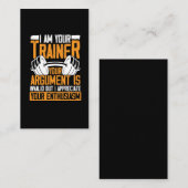 Persoonlijke trainer werkout Citaat Fungerend Wein Visitekaartje (Voorkant / Achterkant)