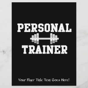 Persoonlijke trainer Zwart-wit Dumbell-training Flyer