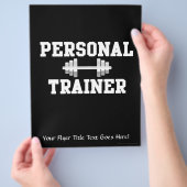 Persoonlijke trainer Zwart-wit Dumbell-training Flyer (Hand)