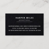 persoonlijke trainer zwart-wit visitekaartje (Achterkant)