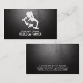 Persoonlijke Training Fitness Vrouw met Dumbbells Visitekaartje (Voorkant / Achterkant)