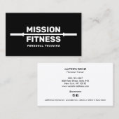 Persoonlijke trainingen voor zwarte en witte fitne visitekaartje (Voorkant / Achterkant)