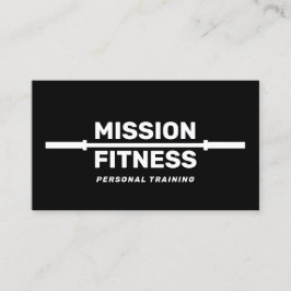 Persoonlijke trainingen voor zwarte en witte fitne visitekaartje