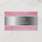 Persoonlijke trainingssessie | Metal Pink Grunge Visitekaartje (Achterkant)