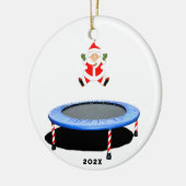 persoonlijke trampoline gymast keramisch ornament (Links)