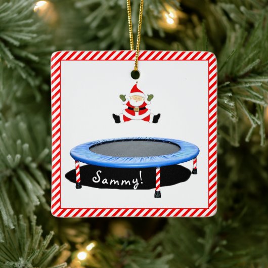 Persoonlijke Trampoline Turn  Keramisch Ornament (Boom)