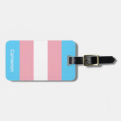 Persoonlijke transgender vlag bagagelabel (Voorkant horizontaal)