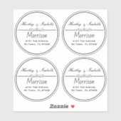 Persoonlijke transparante vinyl ronde adreslabels sticker (Vel)