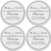 Persoonlijke transparante vinyl ronde adreslabels sticker (Voorkant)