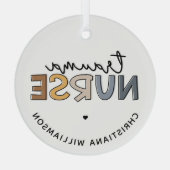 Persoonlijke trauma-zuster Trauma-zustende cadeaut Glas Ornament (Achterkant)