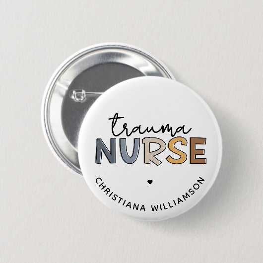 Persoonlijke trauma-zuster Trauma-zustende cadeaut Ronde Button 5,7 Cm (Voorkant /achterkant)
