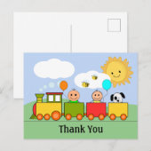 Persoonlijke Trein Met Dank Je Briefkaart (Voorkant / Achterkant)