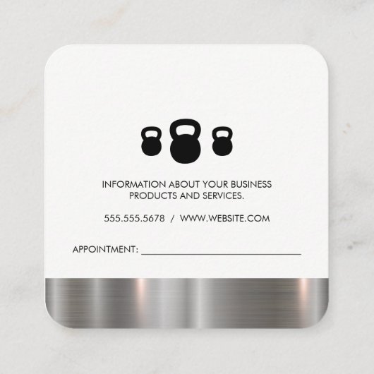 Persoonlijke treinbestuurder Grunge Metal Trim Ben Afsprakenkaartje (Achterkant)