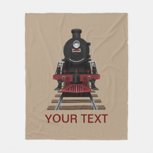 Persoonlijke treinlocomotief elke kleur fleece deken