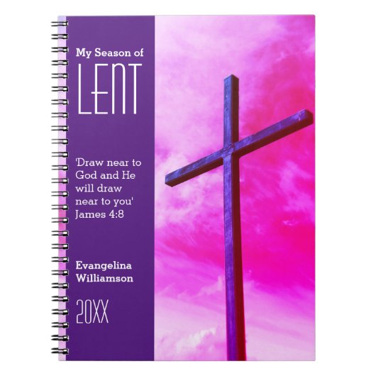 Persoonlijke trek nabij God Lenten Devotioneel Notitieboek (Voorkant)