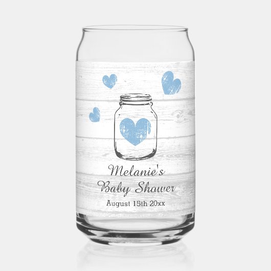 Persoonlijke trendy baby shower feest kan glazen (Voorkant)
