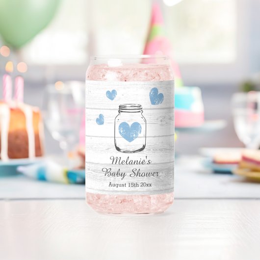 Persoonlijke trendy baby shower feest kan glazen (Insitu (Verjaardag))