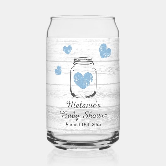 Persoonlijke trendy baby shower feest kan glazen (Achterkant)
