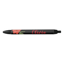 Persoonlijke trendy bloemillustratie zwarte pen