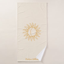 Persoonlijke Trendy Boho Mystical Yellow Sun Moon