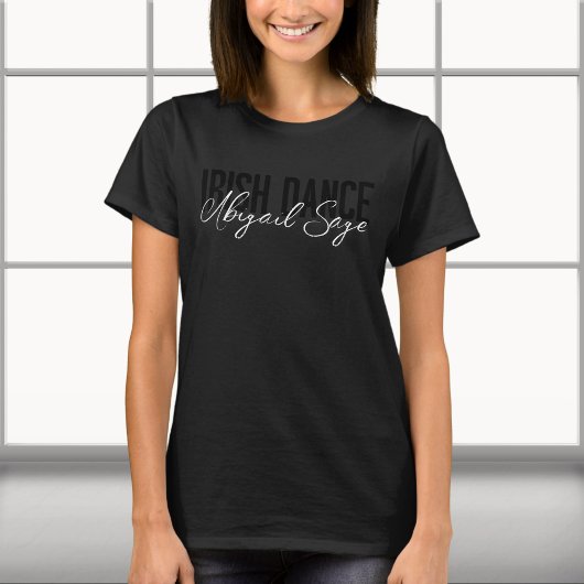 Persoonlijke Trendy Irish Dance Typografie T-shirt