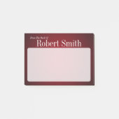 Persoonlijke Trendy Red en Black Grainy Post-it® Notes (Voorkant)