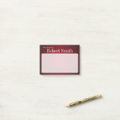 Persoonlijke Trendy Red en Black Grainy Post-it® Notes (Op bureau)