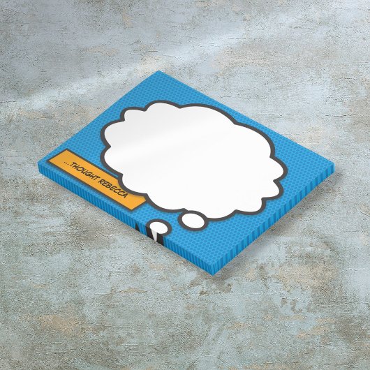 Persoonlijke trendy stripboek-denkballon post-it® notes