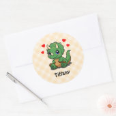 Persoonlijke Triceratops Dinosaurus Stickers (Envelop)