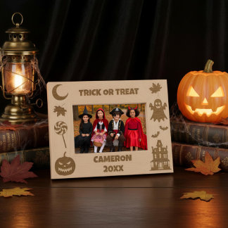 Persoonlijke Trick Or Treat Halloween Gegraveerde Lijstjes