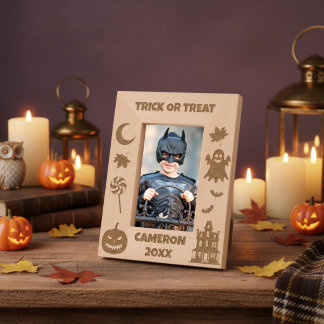 Persoonlijke Trick Or Treat Halloween Gegraveerde Lijstjes