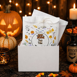 Persoonlijke Trick or Treat Schattige Halloween Bedankzakje