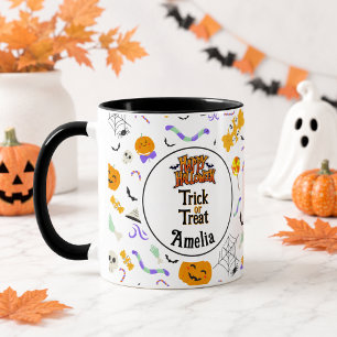 Persoonlijke Trick or Treat Schattige Halloween Mok