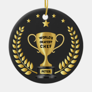 Persoonlijke Trofee voor de Werelds Okéste Chef Keramisch Ornament
