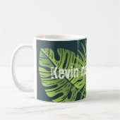 Persoonlijke Tropische Amazon Leaves Koffiemok (Links)