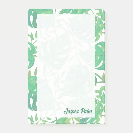Persoonlijke Tropische Bladeren Post-it® Notes (Voorkant)