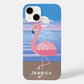 Persoonlijke tropische eilanden Flamingo Case-Mate iPhone Case (Achterkant)
