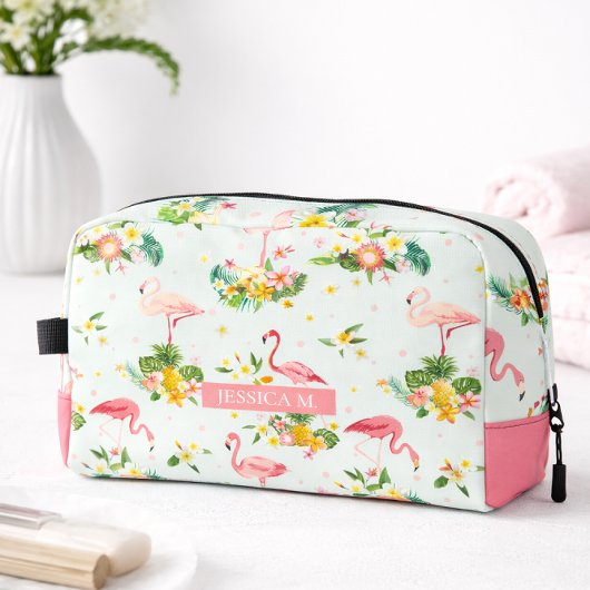 Persoonlijke Tropische Flamingo Roze Strand Vibes Toilettasje