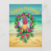 Persoonlijke Tropische Kerstvakantie Pijnboom Anan Briefkaart (Voorkant)