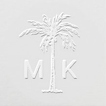 Persoonlijke Tropische Palmboom Monogram