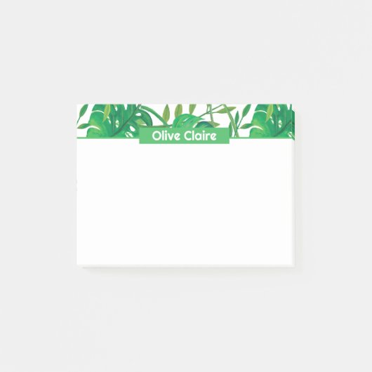 Persoonlijke Tropische Rand Post-it® Notes (Voorkant)