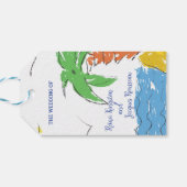 Persoonlijke tropische strand cadeautags | Palmboo Cadeaulabel (Achterkant Horizontaal)