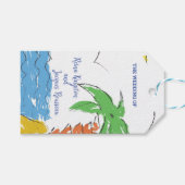 Persoonlijke tropische strand cadeautags | Palmboo Cadeaulabel (Voorkant (Horizontaal))