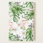Persoonlijke tropische Waterverf Floral Girly Planner (Achterkant)
