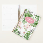 Persoonlijke tropische Waterverf Floral Girly Planner (Display)