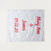 Persoonlijke Trouw Achtergrond Bladeren Patroon Wandkleed (Voorkant (horizontaal))