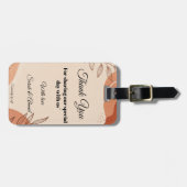 Persoonlijke Trouw Dank Je Bagage Label | Elega (Voorkant horizontaal)