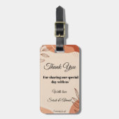 Persoonlijke Trouw Dank Je Bagage Label | Elega (Voorkant verticaal)