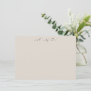 Persoonlijke Trouw Ivory Script Elegante Namen Notitiekaartje