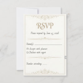 Persoonlijke Trouw-RSVP-Kaart – 3,5x5 Afdrukbaar RSVP Kaartje